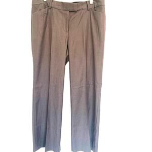 Anne Klein Suit Pants 14 Gray Wide Leg High Rise Business Casual Preppy Academia